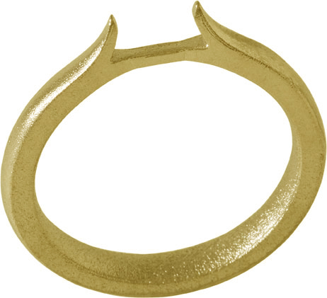 CORPS DE BAGUE SC42 A 1/2 JONC OR JAUNE 750ème